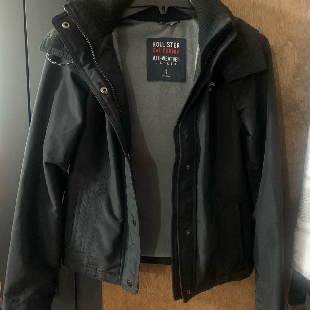 Hollister Black All-Weather Raincoat